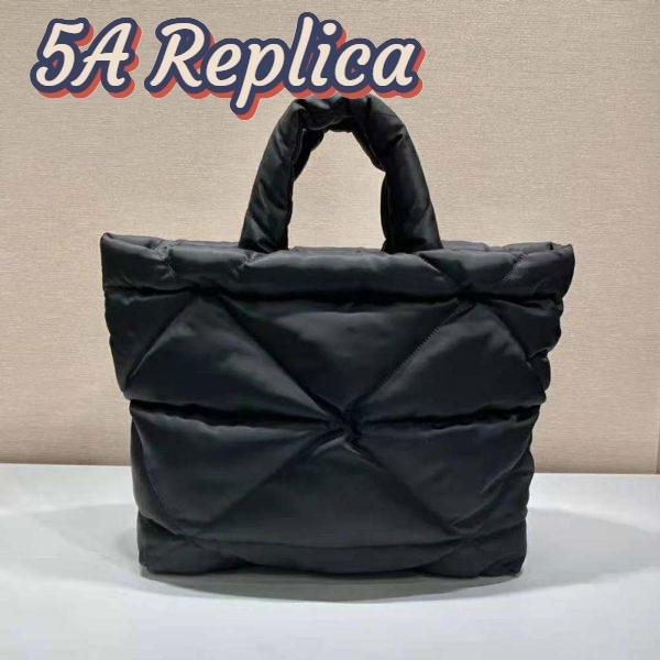 Replica Prada Women Padded Re-Nylon Tote Bag-Black 4