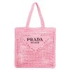 Replica Prada Women Raffia Tote Bag-Pink