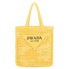 Replica Prada Women Raffia Tote Bag-Yellow