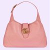 Replica Gucci Women GG Aphrodite Medium Shoulder Bag Light Pink Soft Leather