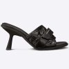 Replica Dior Women Shoes CD Dio(r) Evolution Heeled Slide Black Quilted Cannage Calfskin