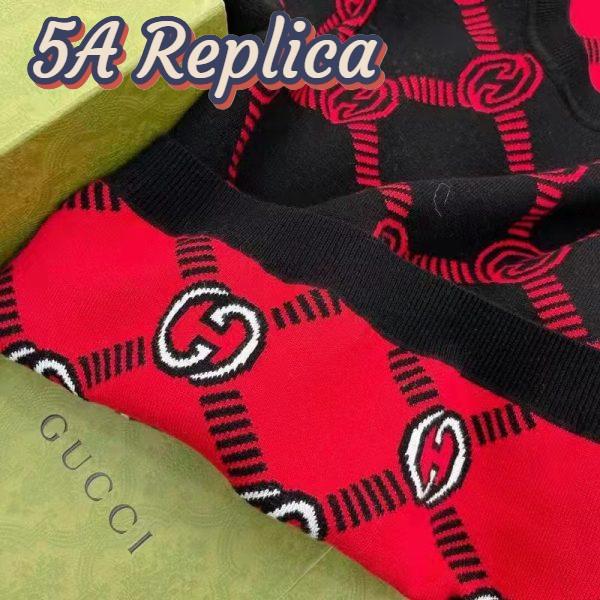 Replica Gucci Women GG Reversible Interlocking G Wool Sweater Crewneck Short Sleeves 10