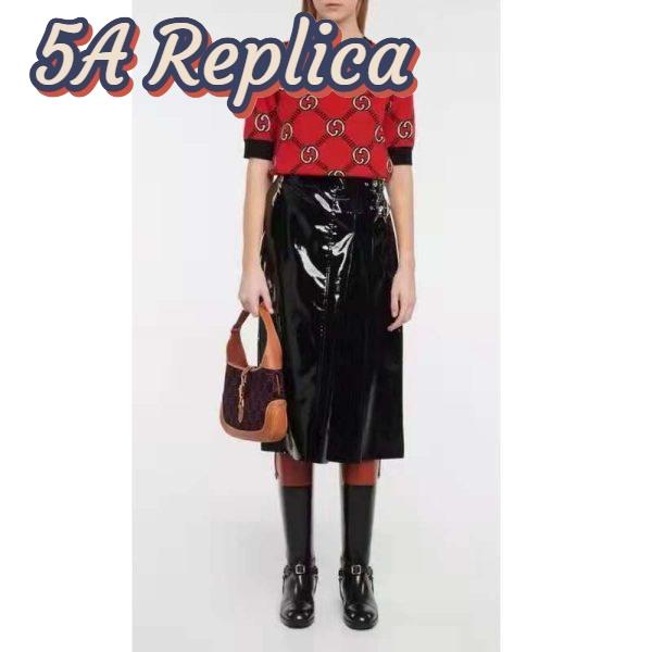 Replica Gucci Women GG Reversible Interlocking G Wool Sweater Crewneck Short Sleeves 12