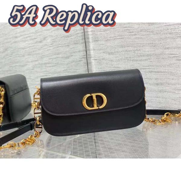 Replica Dior Women CD 30 Montaigne Avenue Bag Black Box Calfskin 4