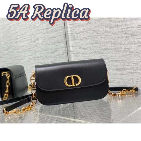 Replica Dior Women CD 30 Montaigne Avenue Bag Black Box Calfskin 5