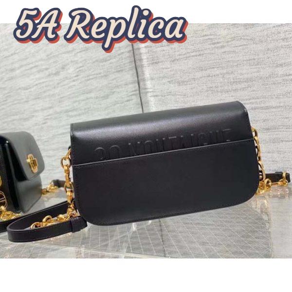 Replica Dior Women CD 30 Montaigne Avenue Bag Black Box Calfskin 6
