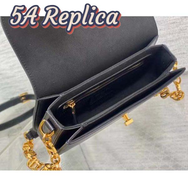 Replica Dior Women CD 30 Montaigne Avenue Bag Black Box Calfskin 9