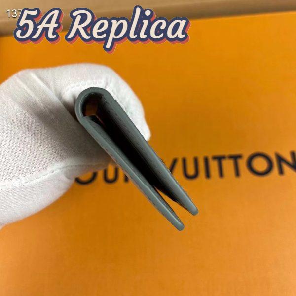 Replica Louis Vuitton LV Unisex Pocket Organizer Anthracite Gray Monogram Shadow Calf Leather 7