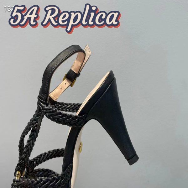 Replica Gucci Women GG Cystal Interlocking G Sandal High 9 CM Heel 11
