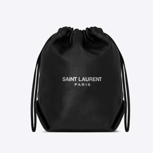 Replica Saint Laurent YSL Women Teddy Drawstring Bag Smooth Leather 2