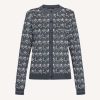Replica Louis Vuitton LV Women Monogram Circle Cut Hoodie in 100% Cotton-Grey 10