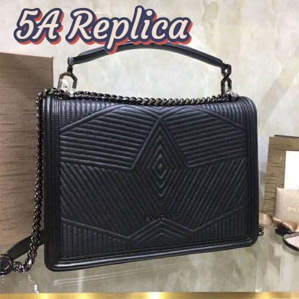 Replica Bvlgari Women Serpenti Forever Top Handle Bag in Calf Leather-Black 4