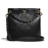 Replica Chanel Women Large Classic Handbag in Grained Calfskin Leather-Black 13