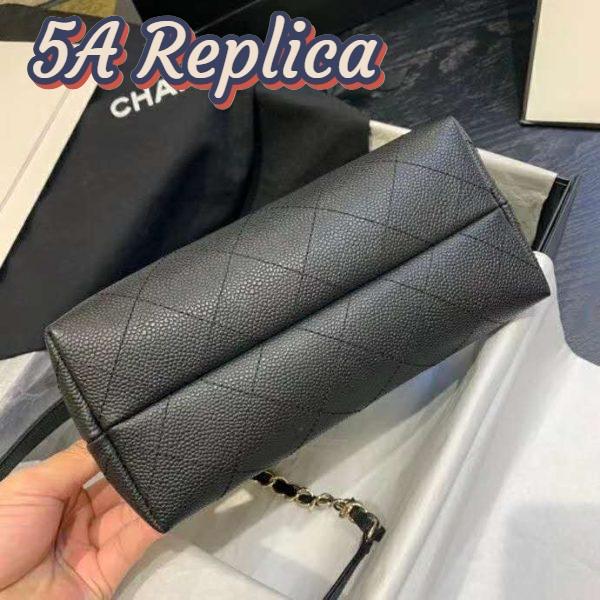 Replica Chanel Women Hobo Handbag in Calfskin Leather-Black 8