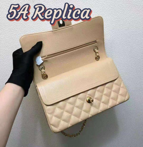 Replica Chanel Women Large Classic Handbag in Grained Calfskin Leather-Sandy 8