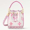 Replica Louis Vuitton LV Women Nano Noé Bucket Bag Pink Monogram Coated Canvas