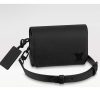 Replica Louis Vuitton Unisex Fastline Wearable Wallet Black Cowhide Leather
