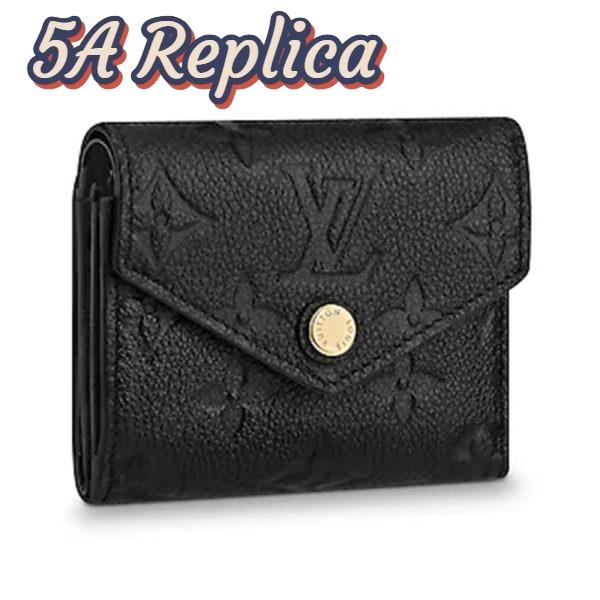 Replica Louis Vuitton LV Women Zoé Compact Wallet Monogram Empreinte Leather 2