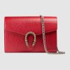 Replica Gucci GG Women Dionysus Leather Mini Chain Bag with Tiger Head Spur