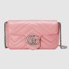 Replica Gucci GG Women GG Marmont Super Mini Bag Matelassé Chevron-Pink