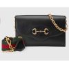 Replica Gucci GG Women Gucci Horsebit 1955 Small Bag Black Leather