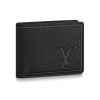 Replica Louis Vuitton LV Unisex Multiple Wallet in Taurillon Leather-Black