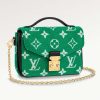 Replica Louis Vuitton LV Women Micro Métis Bag Green Monogram Jacquard Velvet