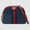 Replica Gucci GG Women Ophidia Small Shoulder Bag in Suede Leather
