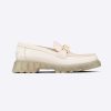 Replica Dior Women Code Loafer White Brushed Calfskin