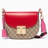 Replica Gucci Padlock Small GG Supreme Canvas Shoulder Bag with Leather Top 5