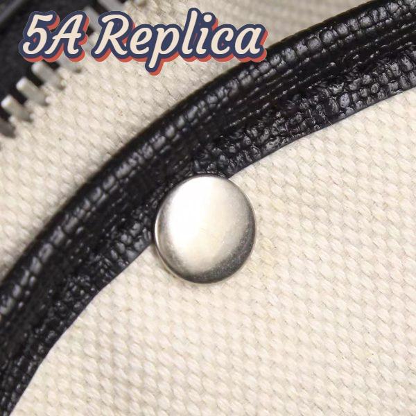 Replica Gucci Unisex GG Mini Bag Interlocking G Black GG Supreme Canvas Leather 11