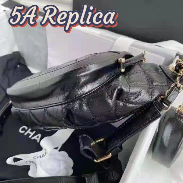 Replica Chanel CC Bumbag Waist Pack Pocket Aged Calfskin Leather-Black 7