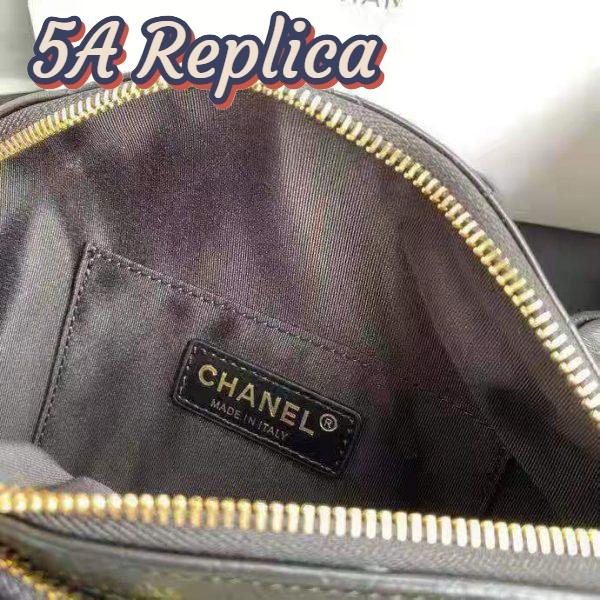 Replica Chanel CC Bumbag Waist Pack Pocket Aged Calfskin Leather-Black 10