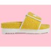 Replica Gucci Unisex Adidas x Gucci GG Platform Sandal Yellow GG Cotton Sponge