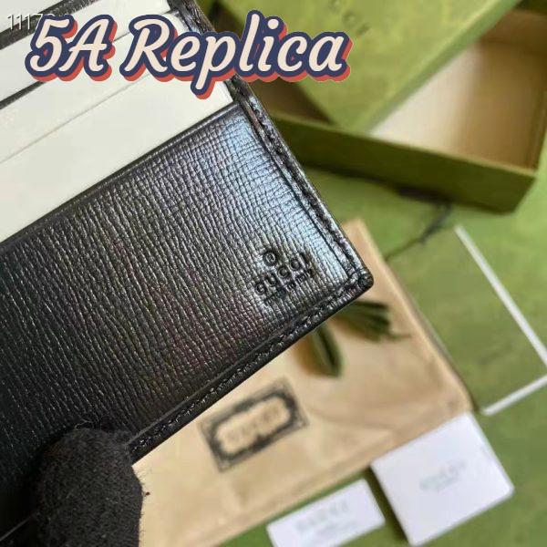 Replica Gucci Unisex Wallet Interlocking G Black GG Supreme Canvas Leather 10