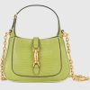 Replica Gucci Women GG Jackie 1961 Lizard Mini Bag Pastel Green Lizard