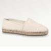 Replica Louis Vuitton LV Women Starboard Flat Espadrille Ivory White Lamb Leather Rubber