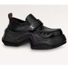 Replica Louis Vuitton Unisex LV Archlight 2.0 Platform Loafer Black Glazed Calf Leather