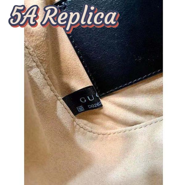 Replica Gucci Women GG Marmont Matelassé Mini Shoulder Bag Black Chevron Leather 11