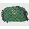 Replica Gucci Women GG Marmont Multicolor Small Shoudler Bag Green Double G