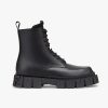 Replica Fendi Women Force Black Leather Ankle Boots