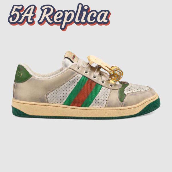 Replica Gucci Women’s Screener Sneaker with Cherries 3.6cm Height-Green