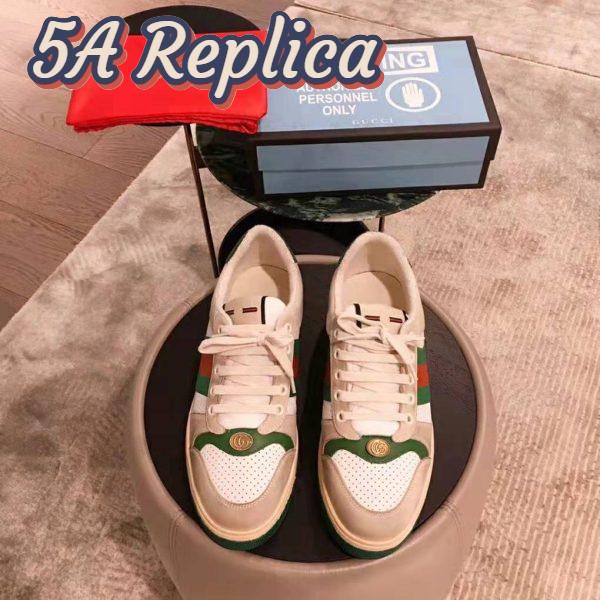 Replica Gucci Women’s Screener Sneaker with Cherries 3.6cm Height-Green 4