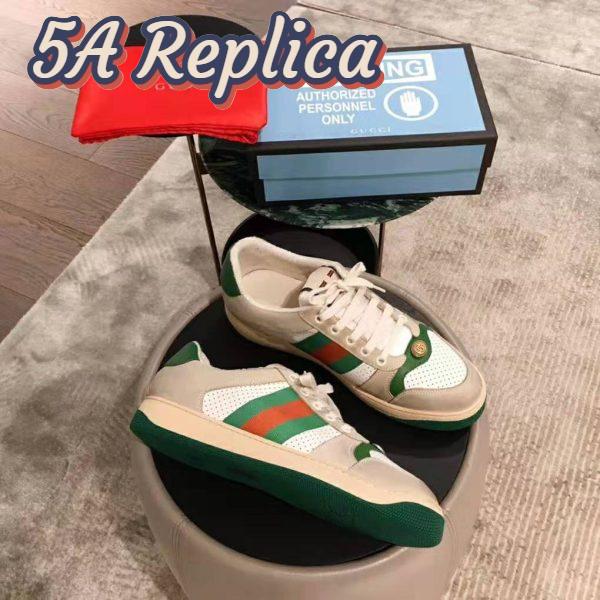 Replica Gucci Women’s Screener Sneaker with Cherries 3.6cm Height-Green 5