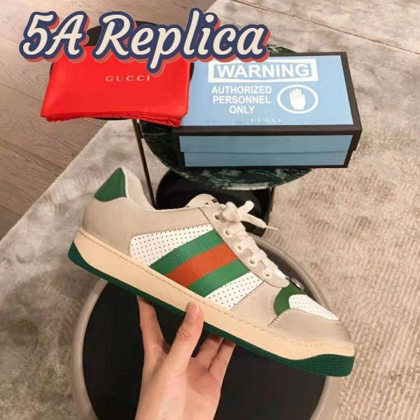 Replica Gucci Women’s Screener Sneaker with Cherries 3.6cm Height-Green 7