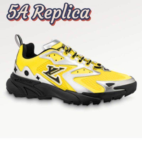 Replica Louis Vuitton Unisex LV Runner Tatic Sneaker Yellow Mix Materials Rubber Monogram Flowers