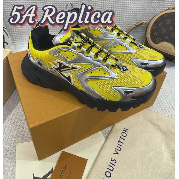 Replica Louis Vuitton Unisex LV Runner Tatic Sneaker Yellow Mix Materials Rubber Monogram Flowers 3