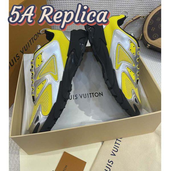 Replica Louis Vuitton Unisex LV Runner Tatic Sneaker Yellow Mix Materials Rubber Monogram Flowers 8