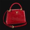 Replica Louis Vuitton LV Women Capucines BB Handbag Red Crocodilien Brillant Savoir Faire