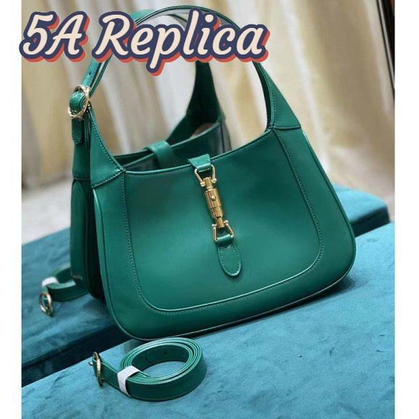 Replica Gucci Women Jackie 1961 Small Shoulder Bag Emerald Green Leather 4